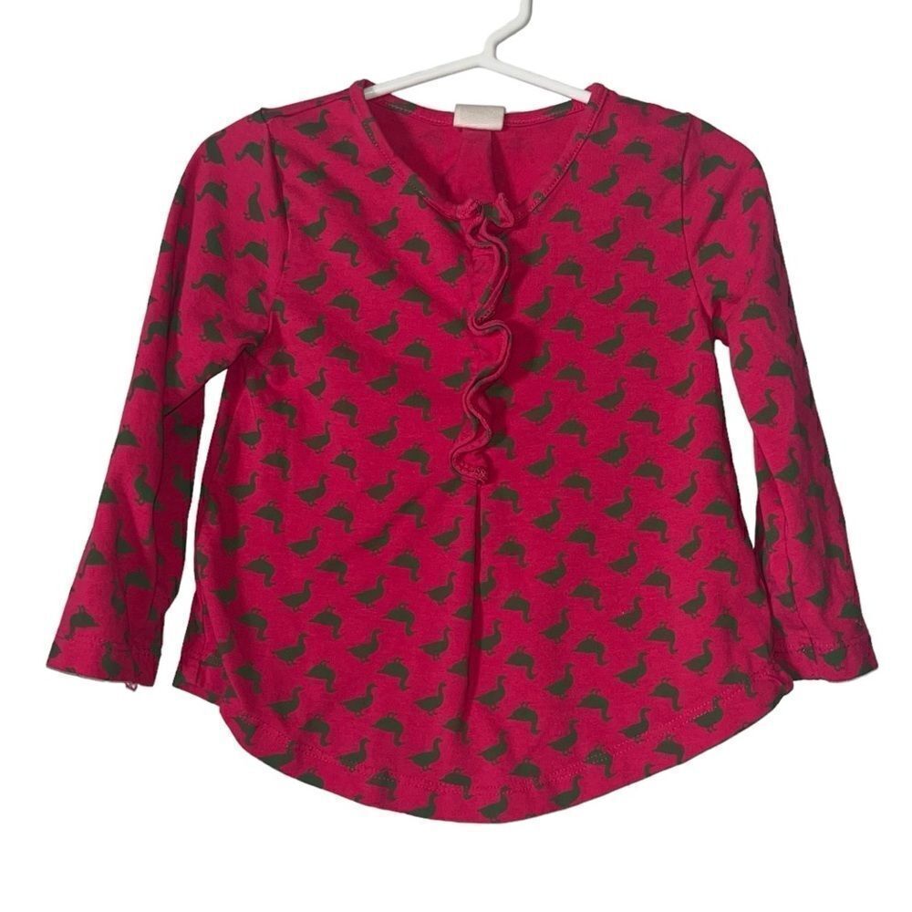 Tucker + Tate Pink & Green Long Sleeve Duck Top